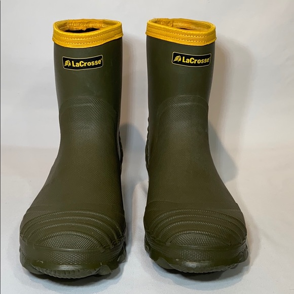 LaCrosse Burly Air Grip 9” Green Rubber Boots 10 - Picture 2 of 5